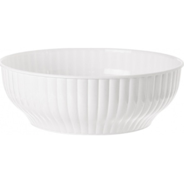 Bol De Bucatarie, Orion, 2.5 L, 24x24x8 cm, Fabricat Din Plastic, Potrivit Pentru Masina De Spalat Vase Si Cuptorul Cu Microunde, Utilizare Universala, Design Clasic, Alb