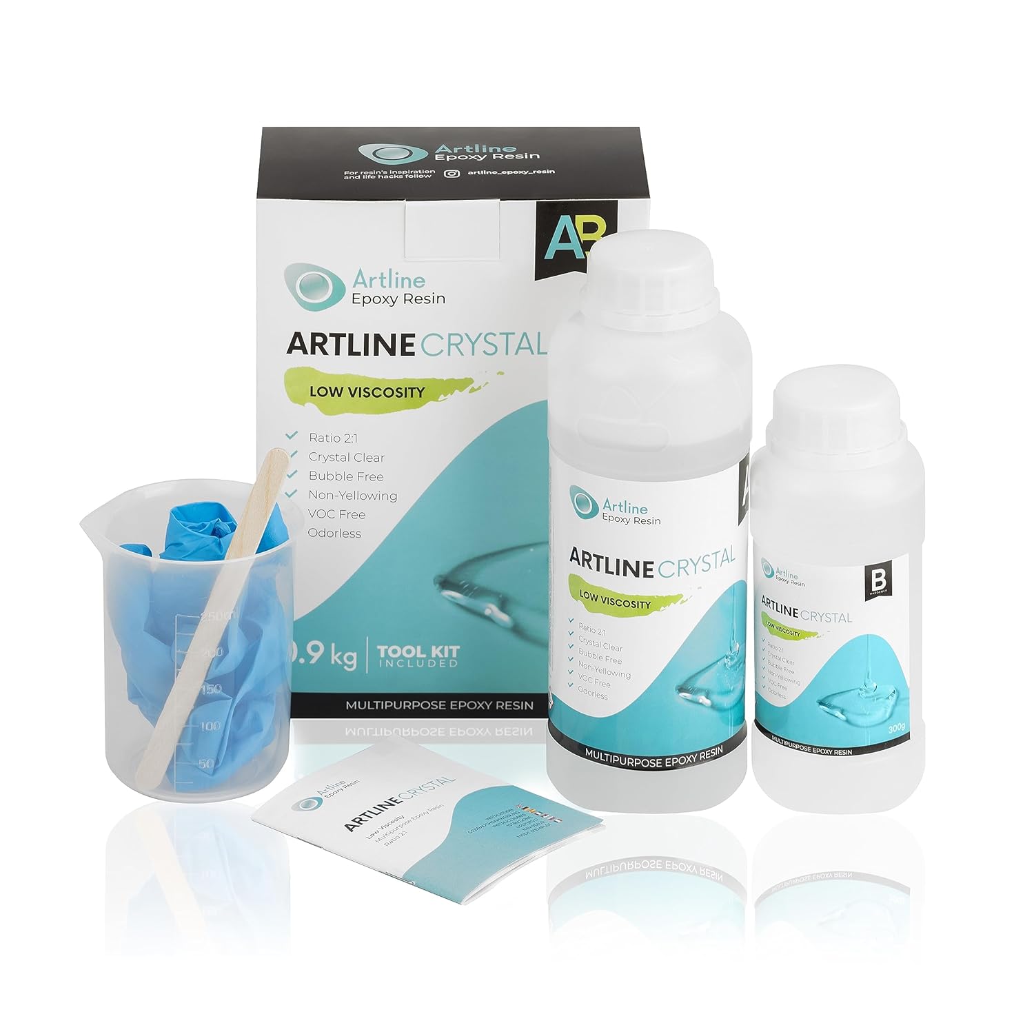 Kit De Rasini Epoxidice Cu Intaritor, Artline Crystal, 900 G - EMAG.ro