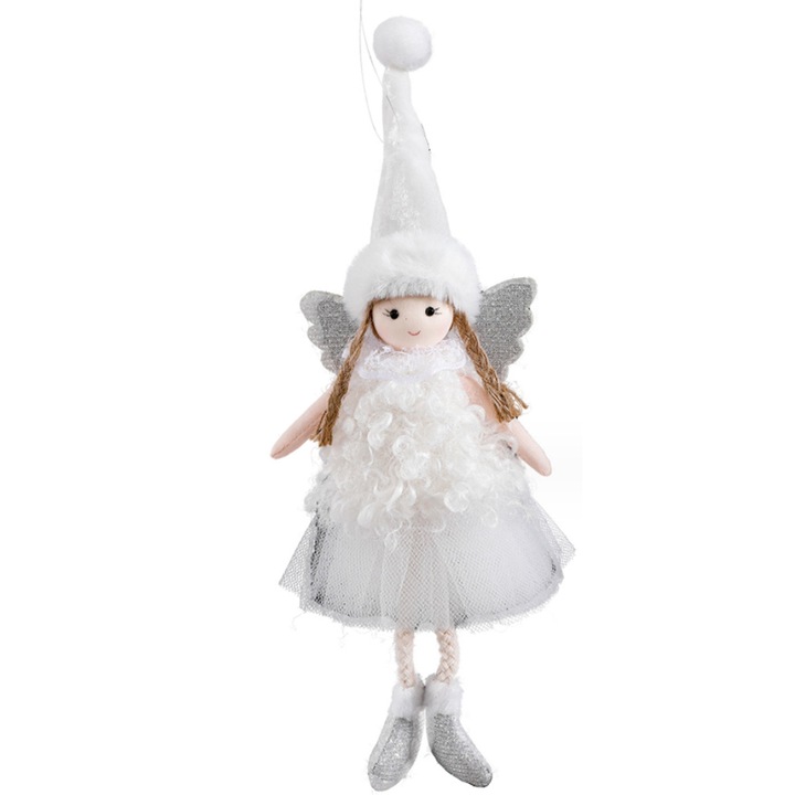 Figurina inger, 28cm, Alb