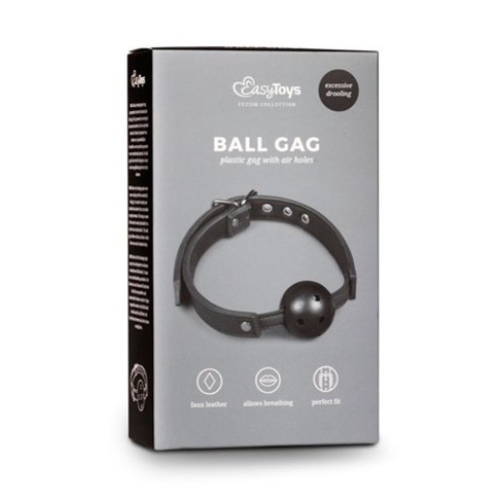 Gag-Ball Gag Cu Minge PVC - Negru