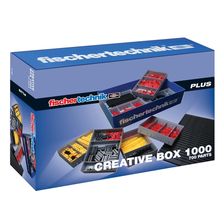 Set de constructie, Fischer Technik, Creative set 1000, 700 piese, Multicolor