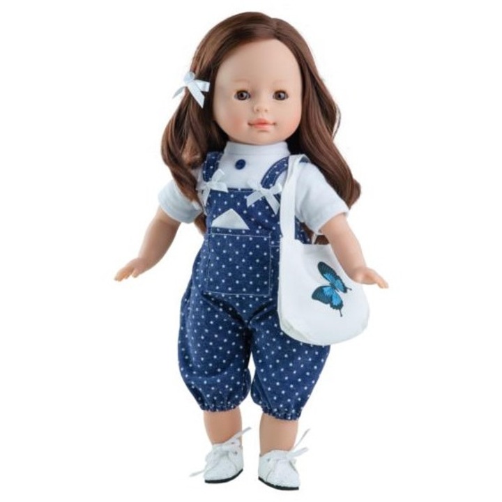 Játék hajasbaba Virgi kék nadrágban 36cm Paola Reina