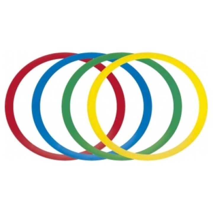 Set Antrenament Amila, 10 cercuri, Galben, 45cm