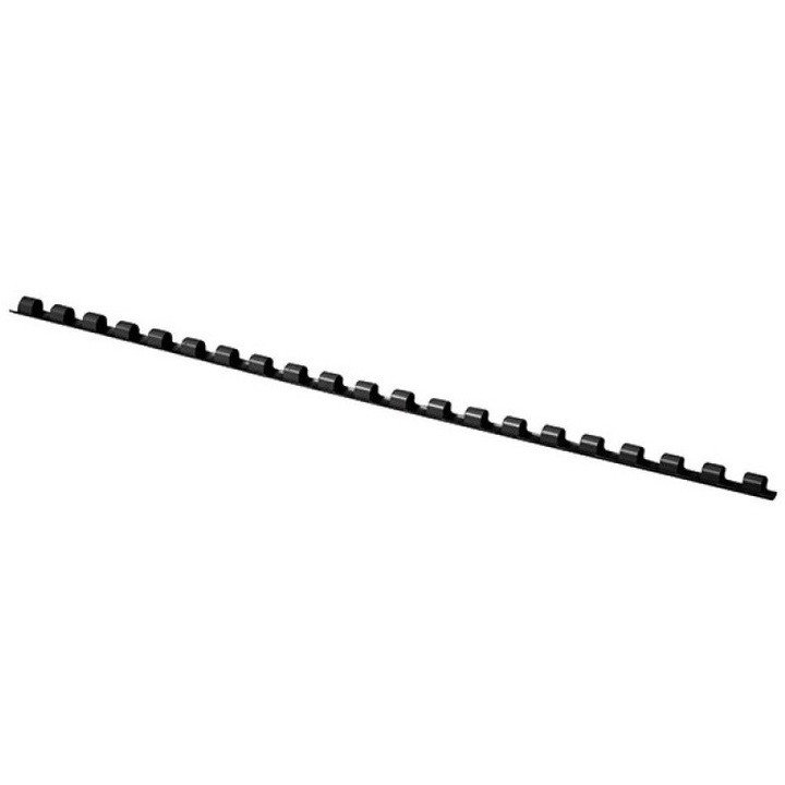 Set 100 spirale de legatura, Plastic, 6 mm, Negru