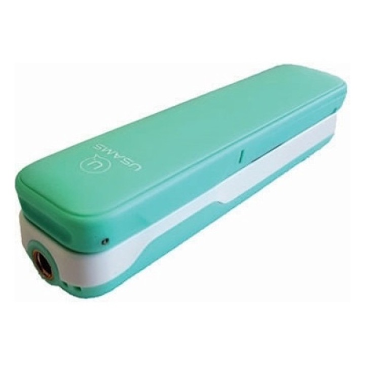 Mini selfie stick M1, Usams, Silicon, Pliabil, 3.5 mm, Rotativ 90°, 12 x 73cm, Verde