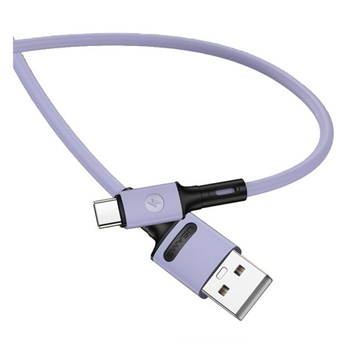 USAMS U52 USB-C 2A gyors töltőkábel 1m lila SJ436USB04 (US-SJ436)