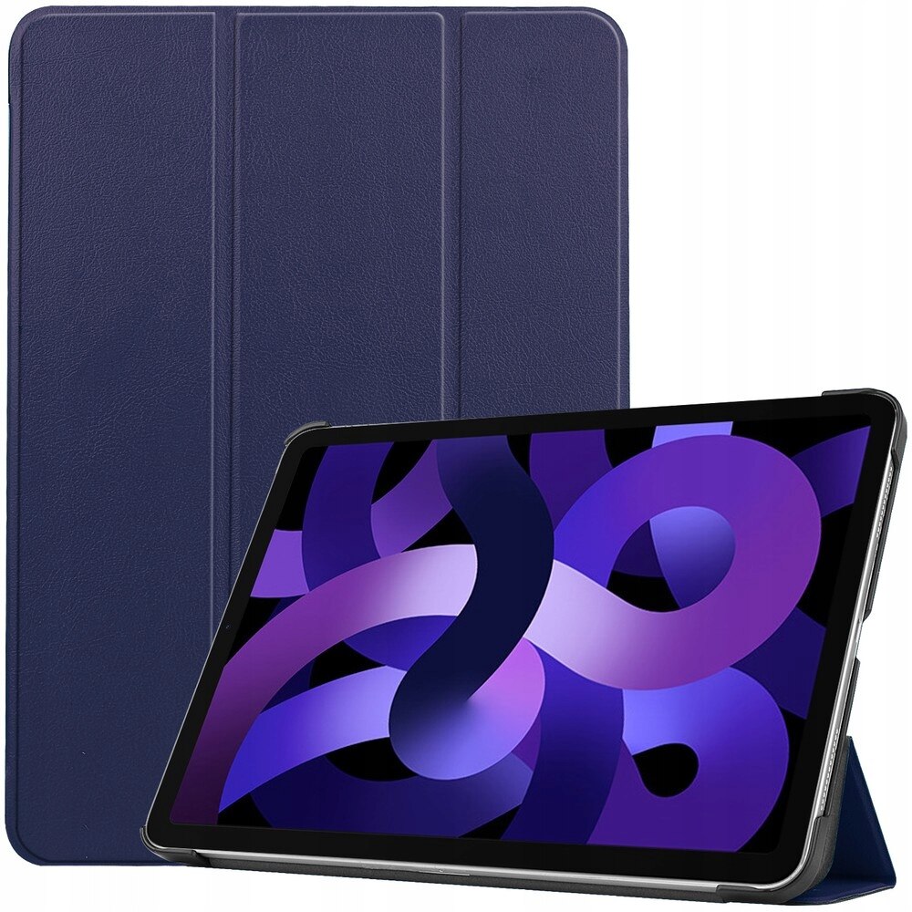Etui Bizon Tab Croc pentru iPad Air 4, Dark Blue, 24,65x17,67x29,35cm, functie Stand, material poliweglan si microfibra