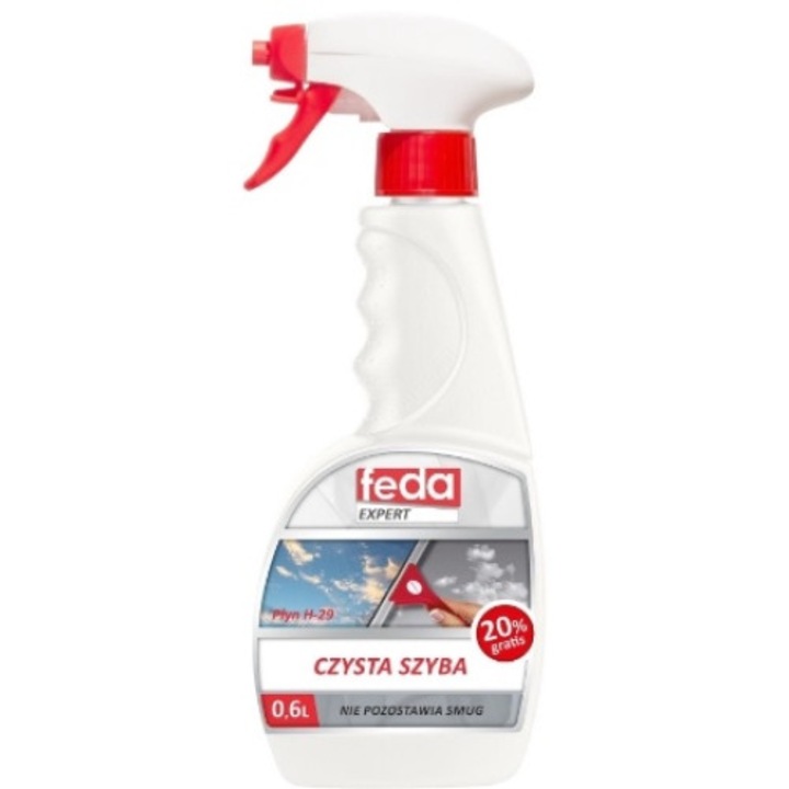 Solutie de curatare Feda 0,6L, pentru geamuri si oglinzi, fara dare, parfum placut
