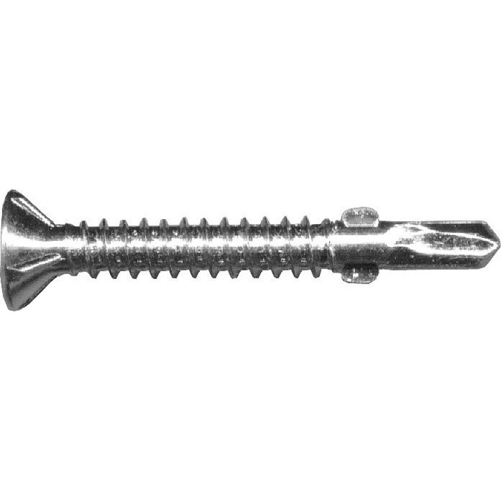 Set 100 suruburi autoforant, 6.3 x 70 mm, argintiu