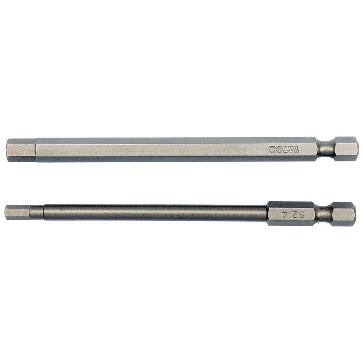 Set 2 biti de surubelnita, Yato, 4x100 mm 6x100 mm, 1/4, Argintiu