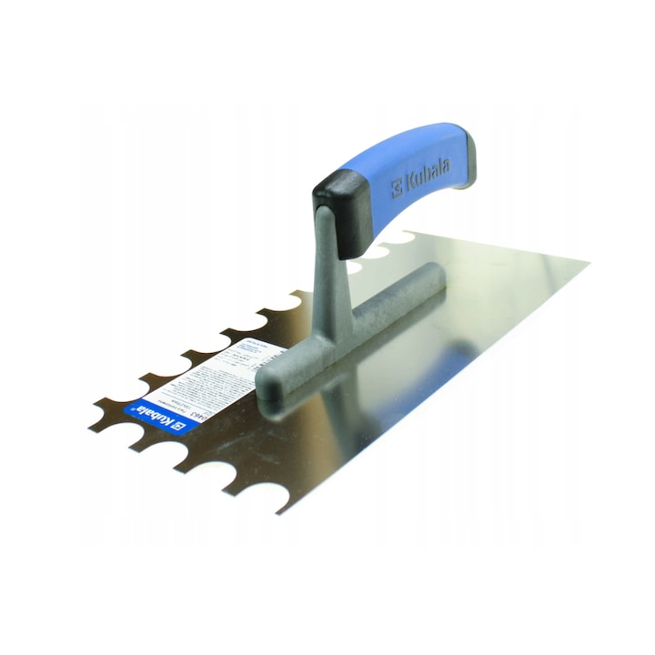 Gletiera pentru adeziv cu dinti rotunjiti 130x270 mm, otel inoxidabil, Kubala 0463