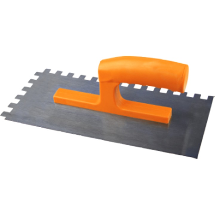 Drisca zimtata Evotools, 28x13 cm, maner plastic, pas dinte 10 mm