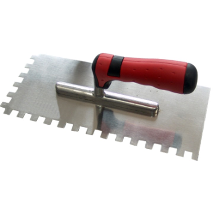 Drisca zimtata Evotools, 28x13 cm, maner TPR, pas dinte 6 mm