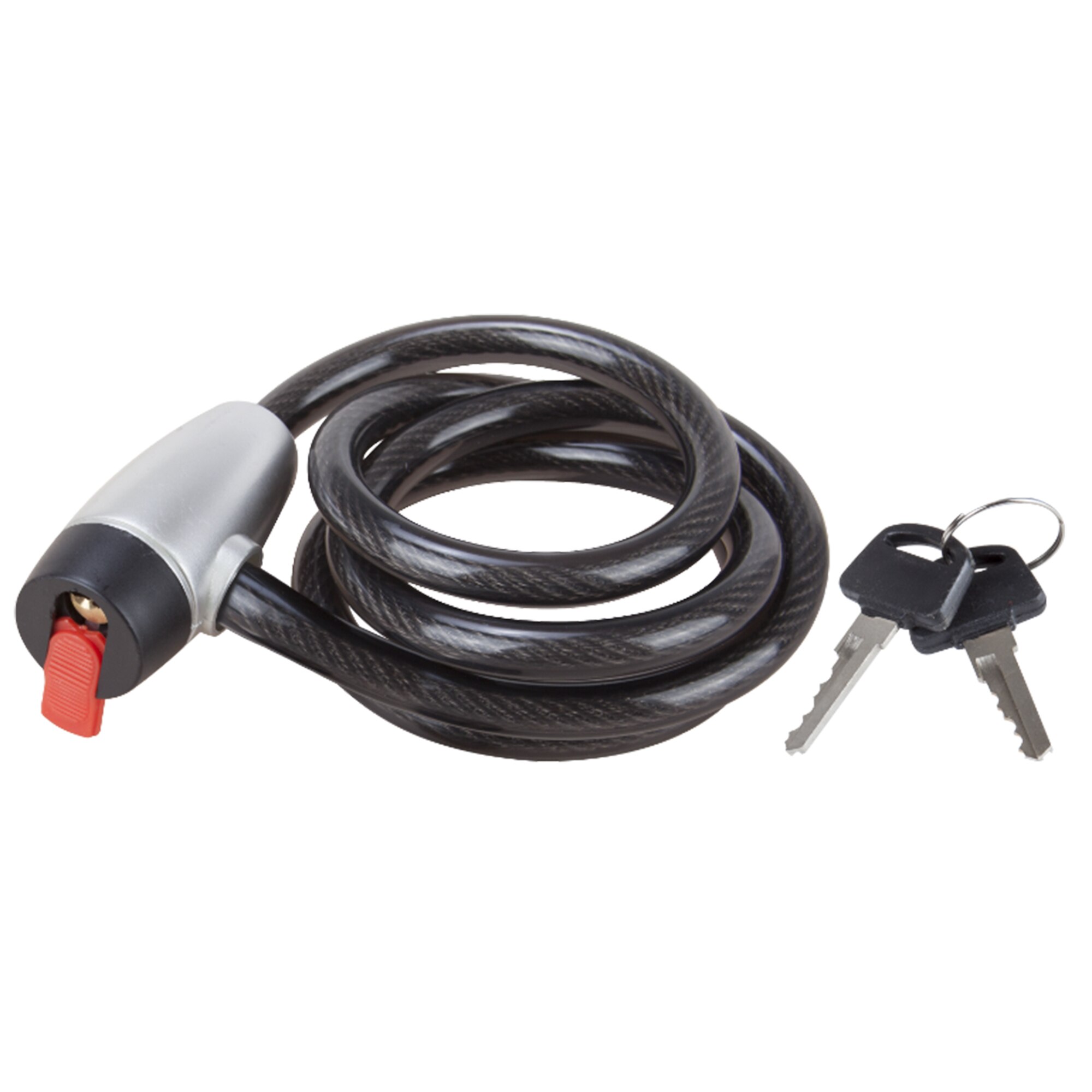 Antifurt pentru bicicleta cu cheie Evotools, lungime 120 cm, diametru 12 mm, 2 chei, protectie