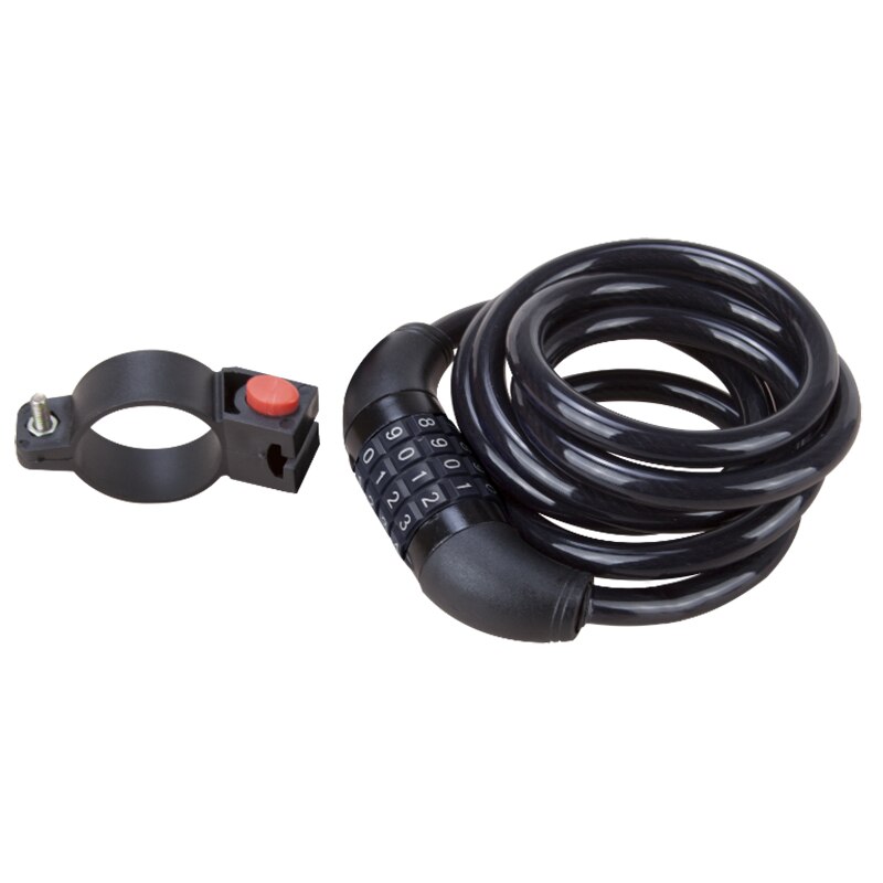 Antifurt pentru bicicleta cu cifru Evotools, lungime 150 cm, diametru 10 mm, 4 digiti, cu suport cadru