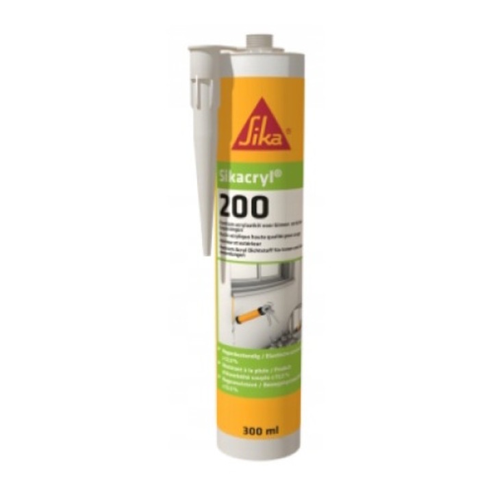Акрилен уплътнител, Sika, 300 мл, Бял