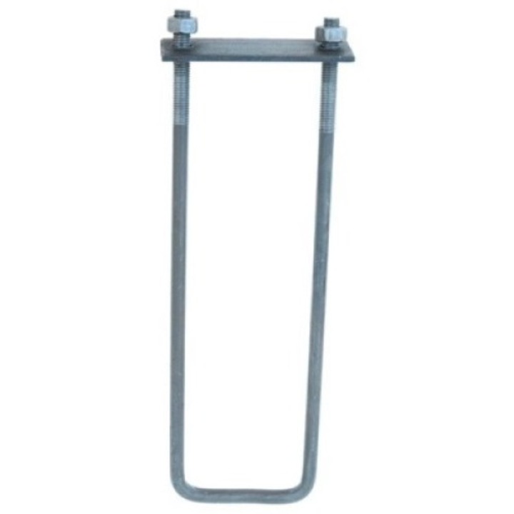 Ancora tip U, UN, 350 mm, Cu 2 piulite si placa