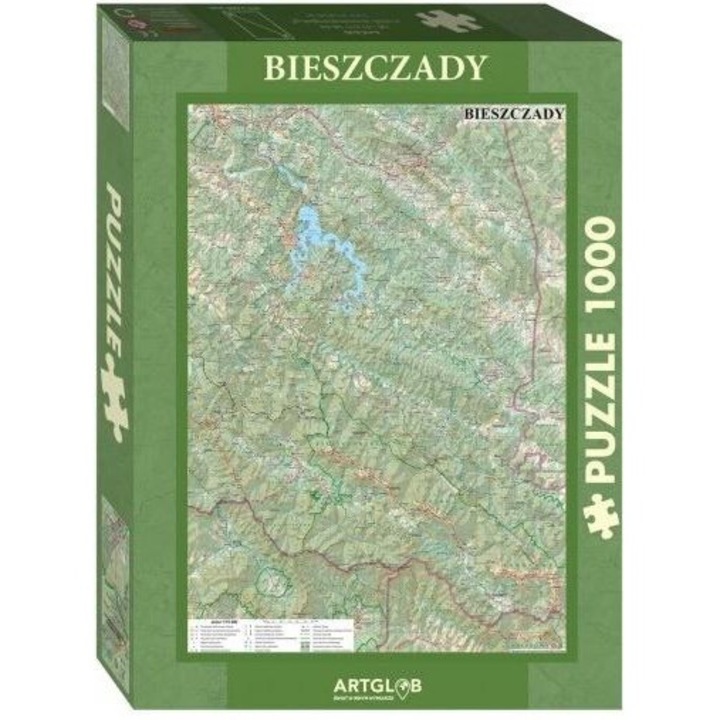 Turisztikai térkép puzzle, Artglob, 1000 db