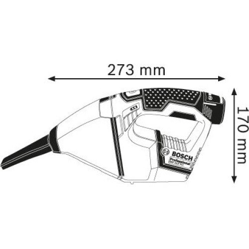 Преносима прахосмукачка, Bosch, 0.35l, 12V, синя - eMAG.bg