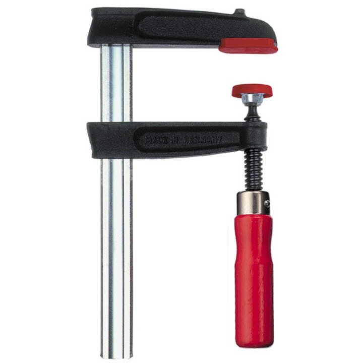 Bessey asztalos csavarbilincs, öntöttvas, piros/fekete 200x60mm