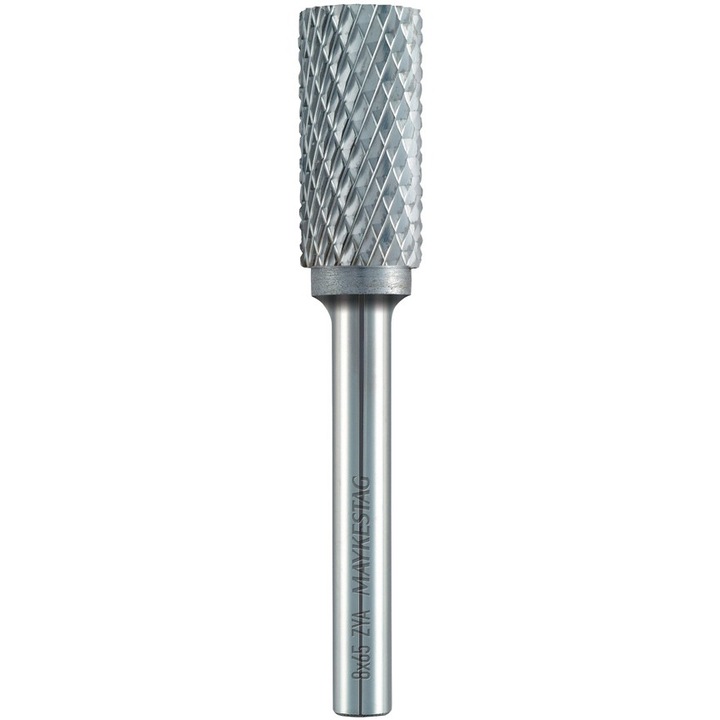 Freza cilindrica pentru metal Alpen, 6mm, 50mm, creastatura alternata, ambalare blister