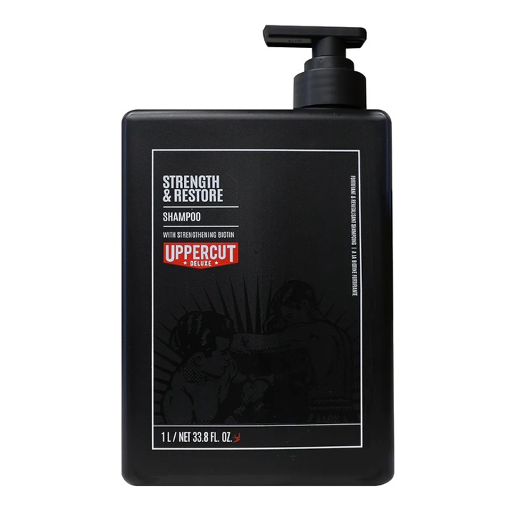 Uppercut Deluxe Шампоан за укрепване и регенерация на косата, 1000 мл
