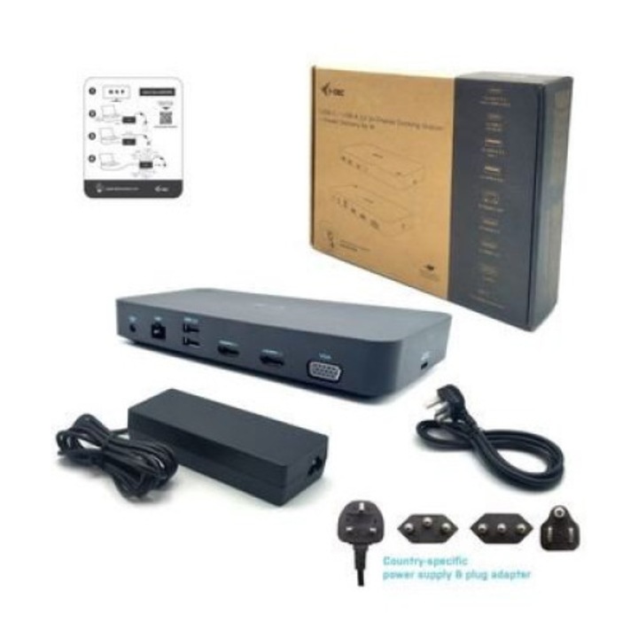 Докинг станция, i-Tec, USB, Thunderbolt, 65W, сив