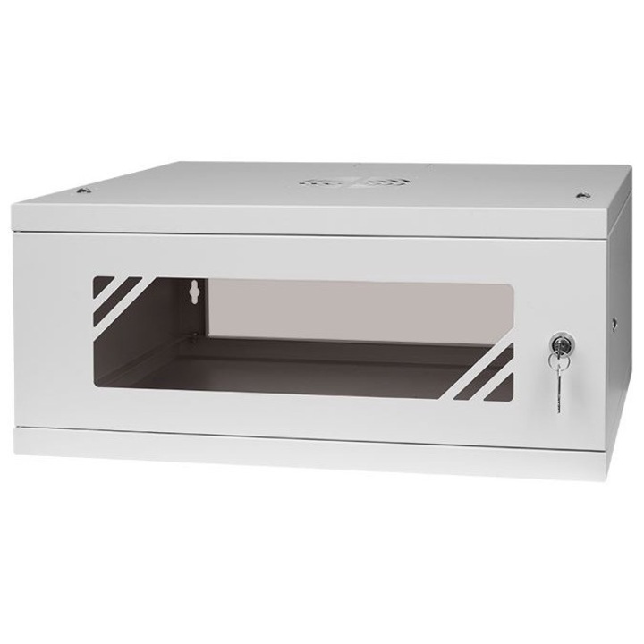 Fém szekrény, Spacetronik, 19", 600x450mm, szürke