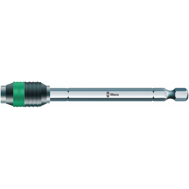Adaptor magnetic pentru biti, Wera, 1/4", Argintiu/Verde