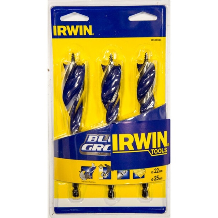 IRWIN Fafúró Készlet 3 Részes Bit Blue Groove 6x 20-22-25 mm (10506627)