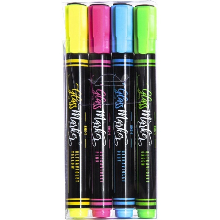 Set 4 markere, Rystor, Multicolor