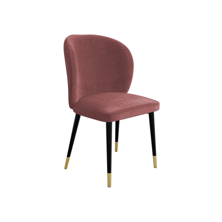Scaun Perkoz, MIRJAN24, negru + auriu / roz, 50x59x87 cm