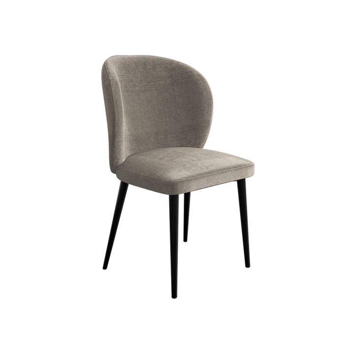 Scaun Perkoz, MIRJAN24, negru / gri, 50x59x87 cm