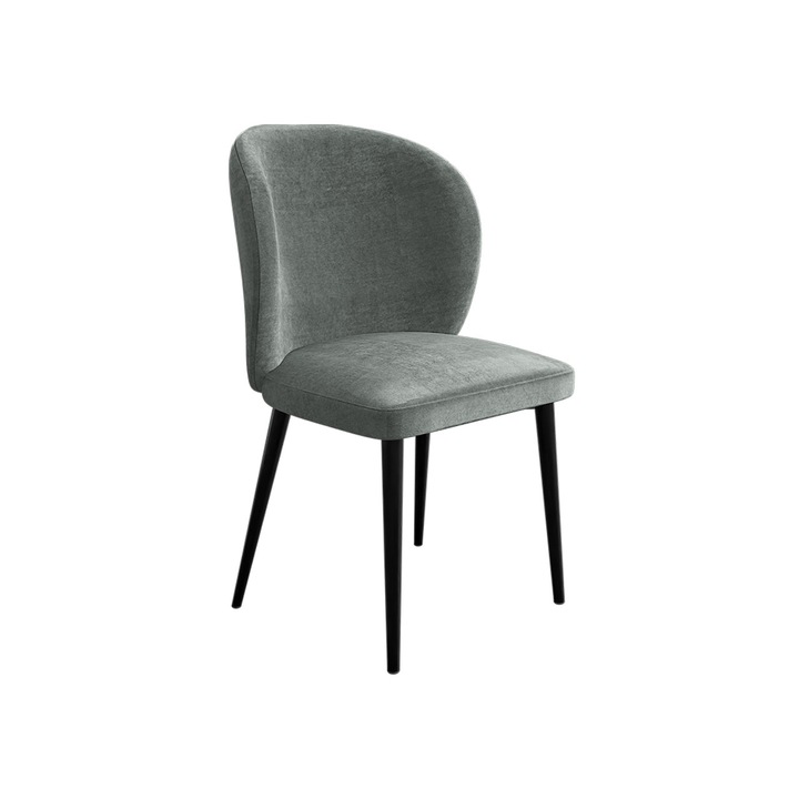 Scaun Perkoz, MIRJAN24, negru / gri inchis, 50x59x87 cm