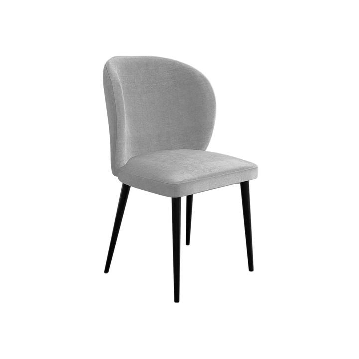 Scaun Perkoz, MIRJAN24, negru / gri deschis, 50x59x87 cm