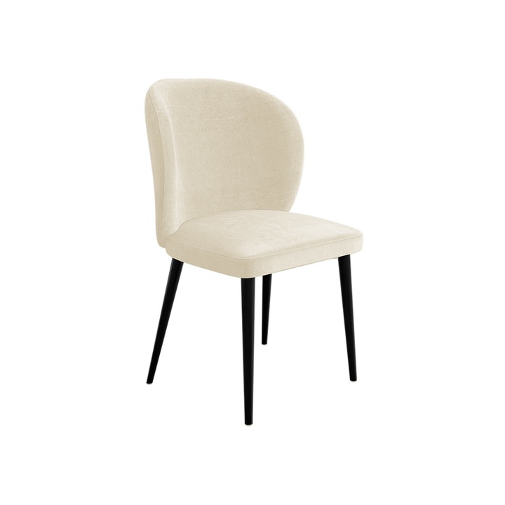 Scaun Perkoz, MIRJAN24, negru / bej, 50x59x87 cm