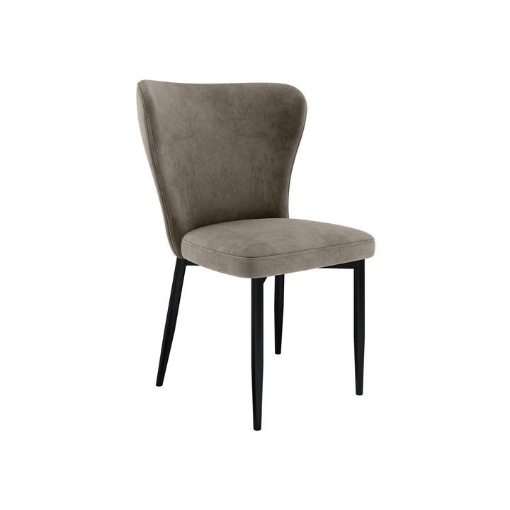 Scaun Tenrek, MIRJAN24, negru / gri, 51x63x90 cm