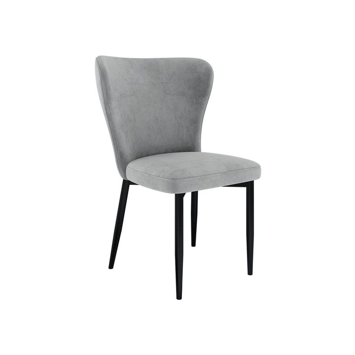 Scaun Tenrek, MIRJAN24, negru / gri deschis, 51x63x90 cm