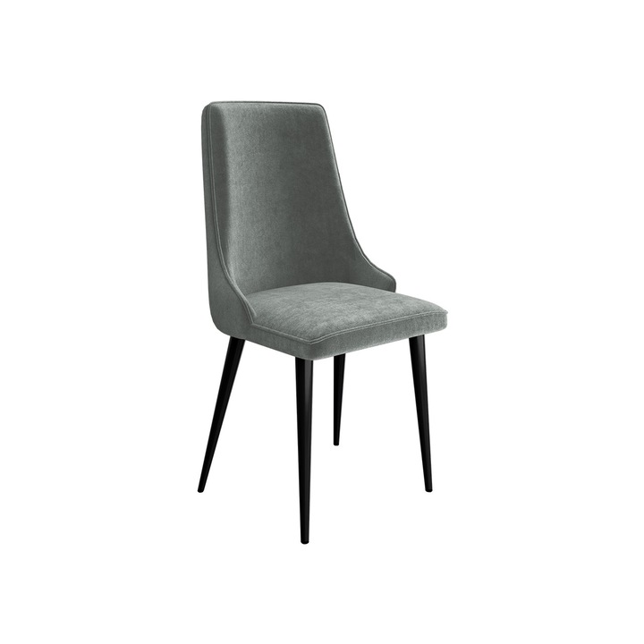 Scaun Earp, MIRJAN24, negru / gri inchis, 48x55x91 cm