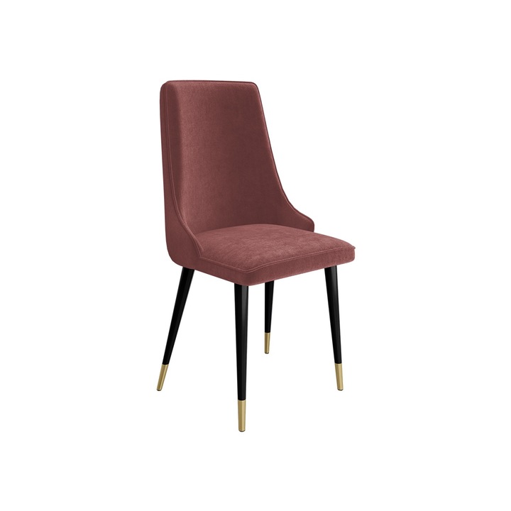 Scaun Earp, MIRJAN24, negru + auriu / roz, 48x55x91 cm