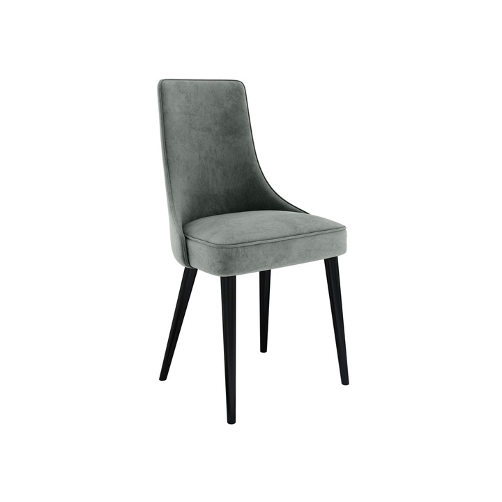 Scaun Araceli 3, MIRJAN24, negru / gri inchis, 45x50x89 cm