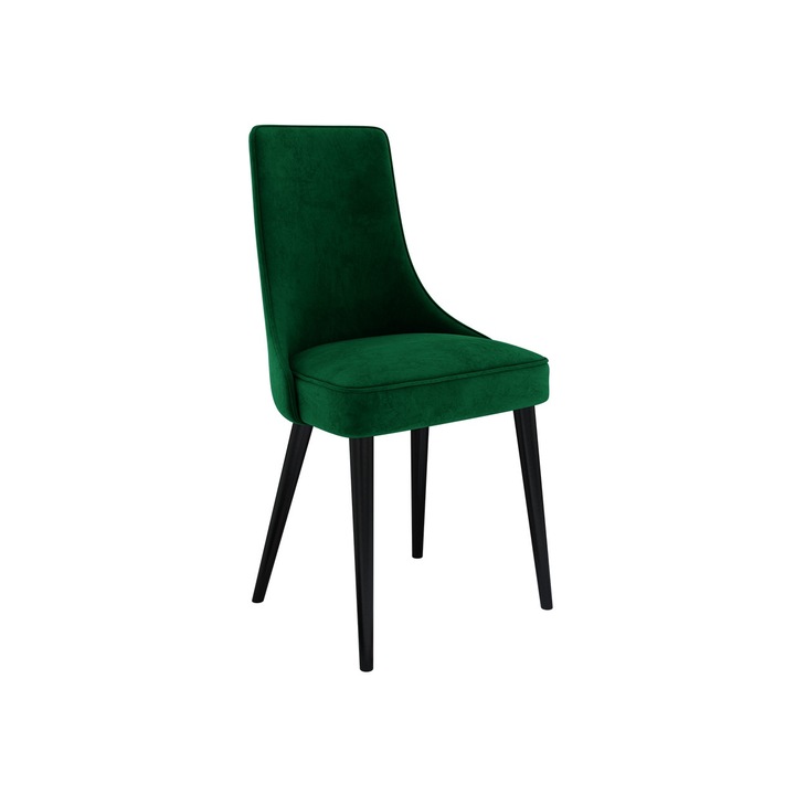 Scaun Araceli 3, MIRJAN24, negru / verde sticla, 45x50x89 cm