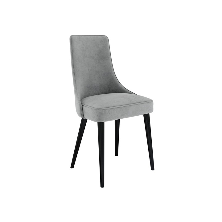 Scaun Araceli 3, MIRJAN24, negru / gri deschis, 45x50x89 cm