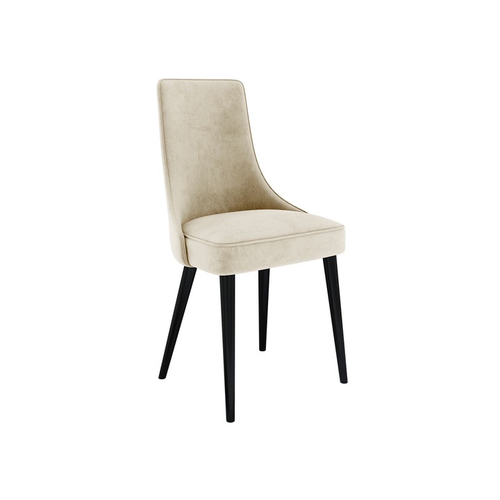 Scaun Araceli 3, MIRJAN24, negru / bej, 45x50x89 cm