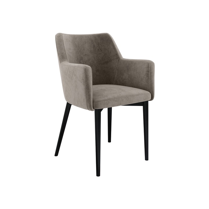 Scaun Ralido, MIRJAN24, negru / gri, 50x57x83 cm