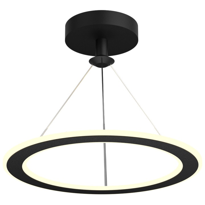 Lustra LED 27W, D22cm, negru, lumina rece/calda/neutra