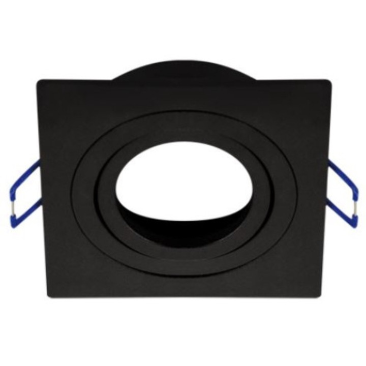 Spot incastat, Struhm, Aluminiu, 93 mm, Negru