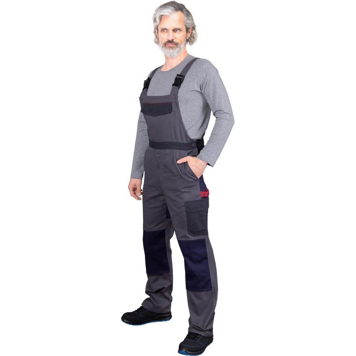Salopete de protectie, REIS, Poliester, Gri, 48 EU