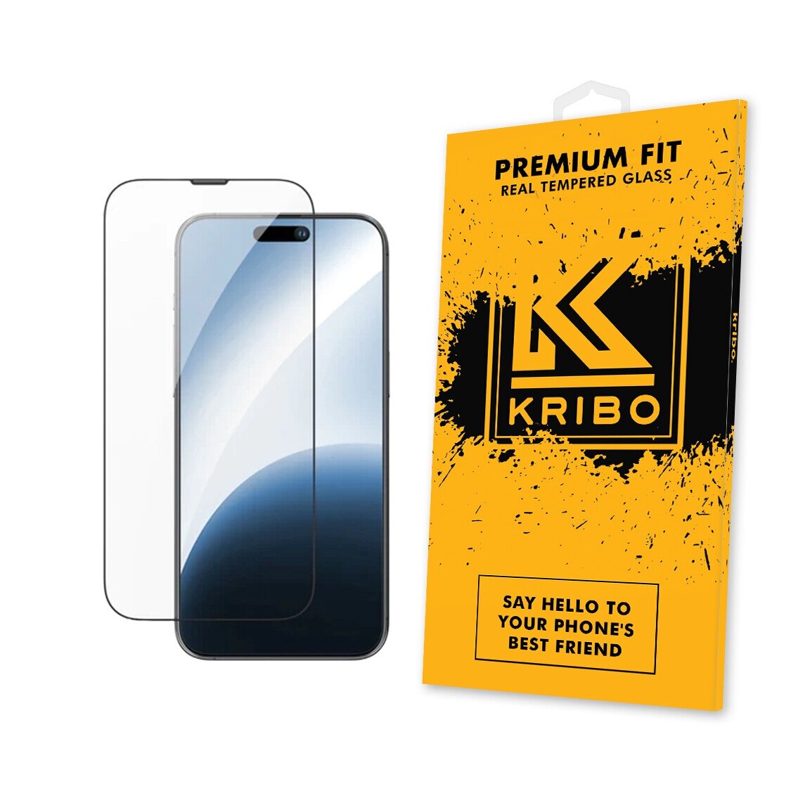 Folie Sticla pentru iPhone 16 / 15, Kribo Premium Fit cu filtru anti-praf, Transparenta Ultra HD, Protectie Ecran Premium, Full Cover, Full Glue