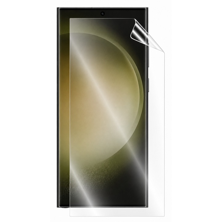 Set 2 x Folie Protectie Ecran pentru Samsung Galaxy S23 Ultra, Full Glue, Ultra Clear, Regenerabila, Anti-zgarieturi, Anti-amprente, Instalare rapida